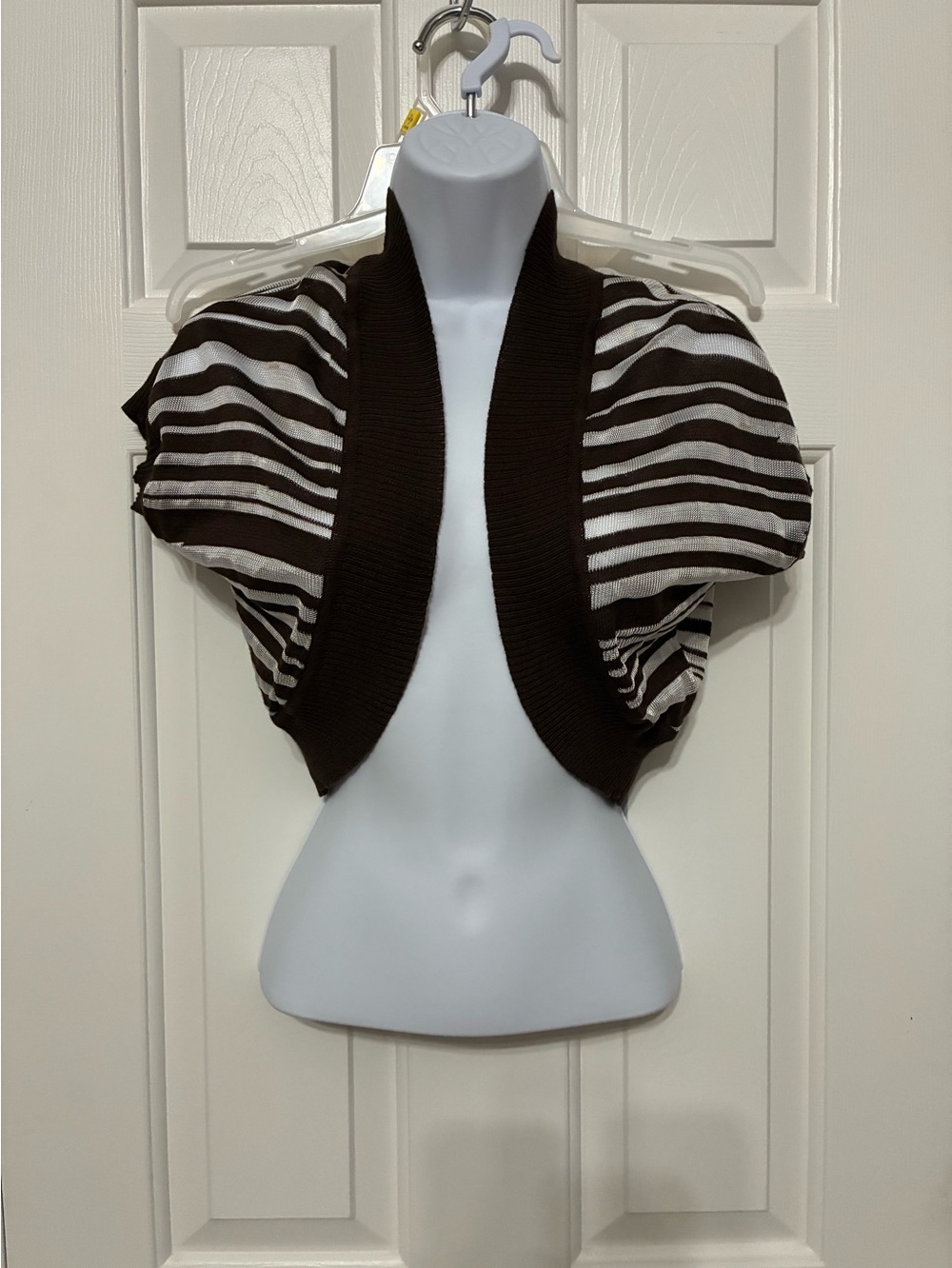 Brown white sweater